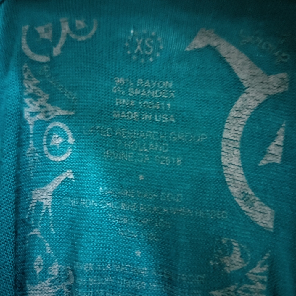 LRG Lifted Research Group women's teal tank top size XS - Picture 5 of 5